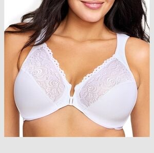 Glamorise Full Figure Plus Size Wonderwire Front-Closure Bra Underwire Size  44B